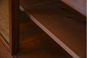 アンティーク家具　古民具・骨董 味わい深い六尺関西収納棚(戸棚、ガラスケース、水屋箪笥)