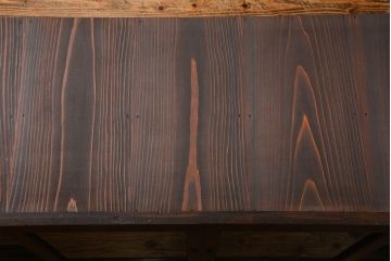 アンティーク家具　古民具・骨董 味わい深い六尺関西収納棚(戸棚、ガラスケース、水屋箪笥)