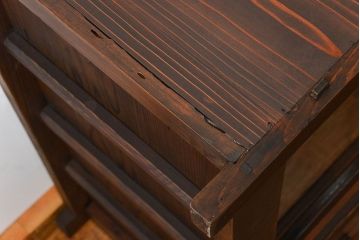 アンティーク家具　古民具・骨董 味わい深い六尺関西収納棚(戸棚、ガラスケース、水屋箪笥)