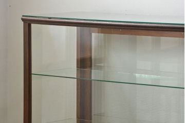 アンティーク家具　アンティーク 古いナラ材の大きなガラスケース(ショーケース、陳列棚)