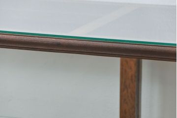 アンティーク家具　アンティーク 古いナラ材の大きなガラスケース(ショーケース、陳列棚)