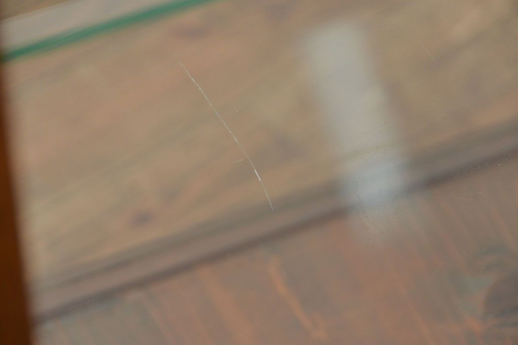 アンティーク家具　アンティーク 古いナラ材の大きなガラスケース(ショーケース、陳列棚)