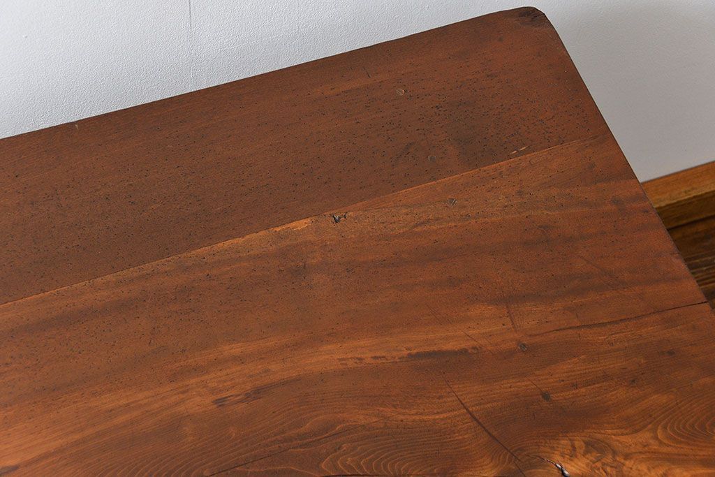 アンティーク家具　アンティーク 古い木のシンプルな作業台(テーブル、机)