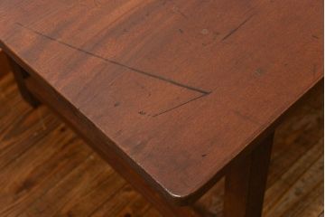 アンティーク家具　アンティーク 古い木のシンプルな作業台(テーブル、机)