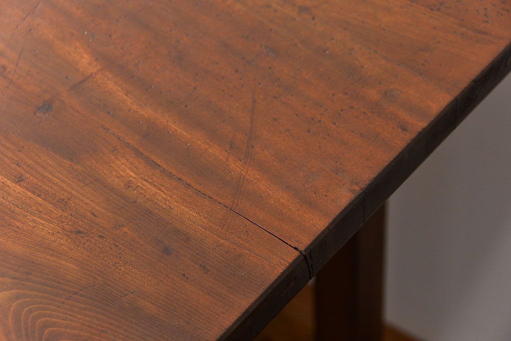 アンティーク家具　アンティーク 古い木のシンプルな作業台(テーブル、机)