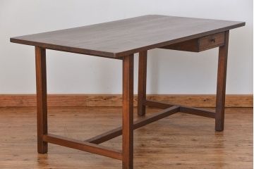 アンティーク家具　アンティーク 古い木のシンプルな作業台(テーブル、机)