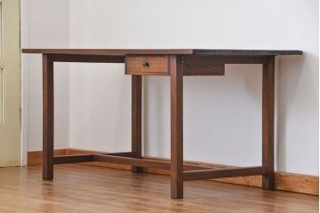 アンティーク家具　アンティーク 古い木のシンプルな作業台(テーブル、机)