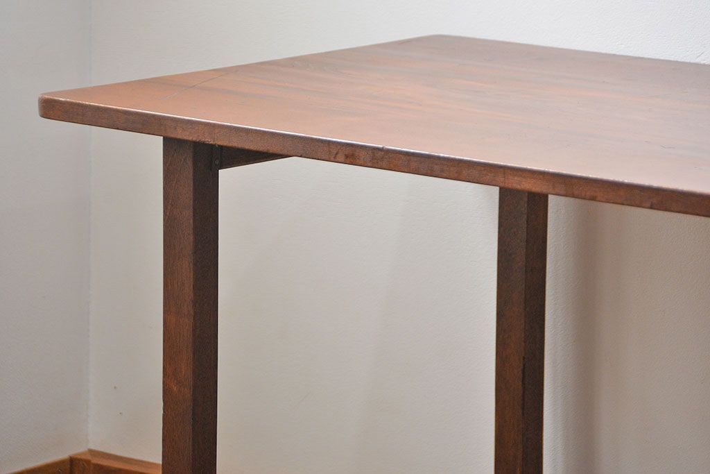 アンティーク家具　アンティーク 古い木のシンプルな作業台(テーブル、机)