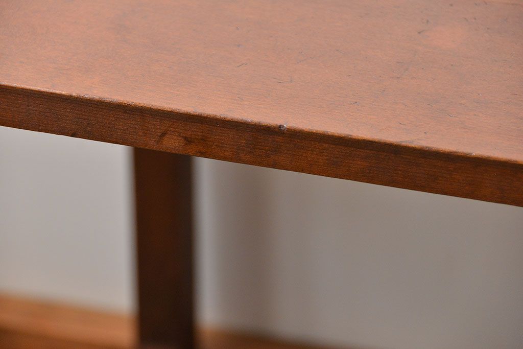 アンティーク家具　アンティーク 古い木のシンプルな作業台(テーブル、机)