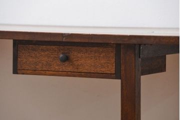 アンティーク家具　アンティーク 古い木のシンプルな作業台(テーブル、机)