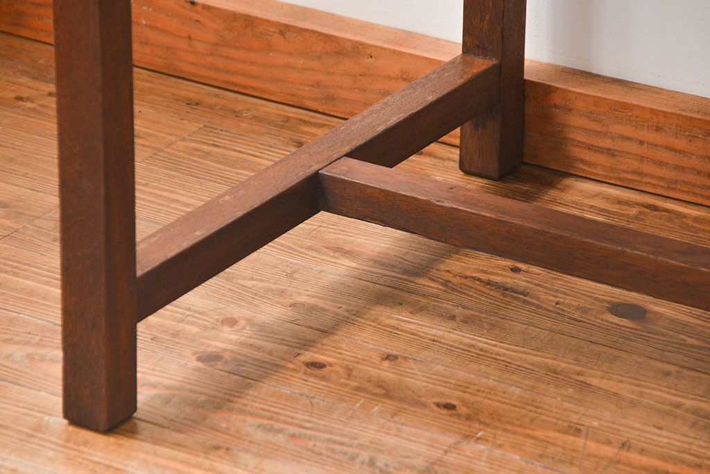 アンティーク家具　アンティーク 古い木のシンプルな作業台(テーブル、机)