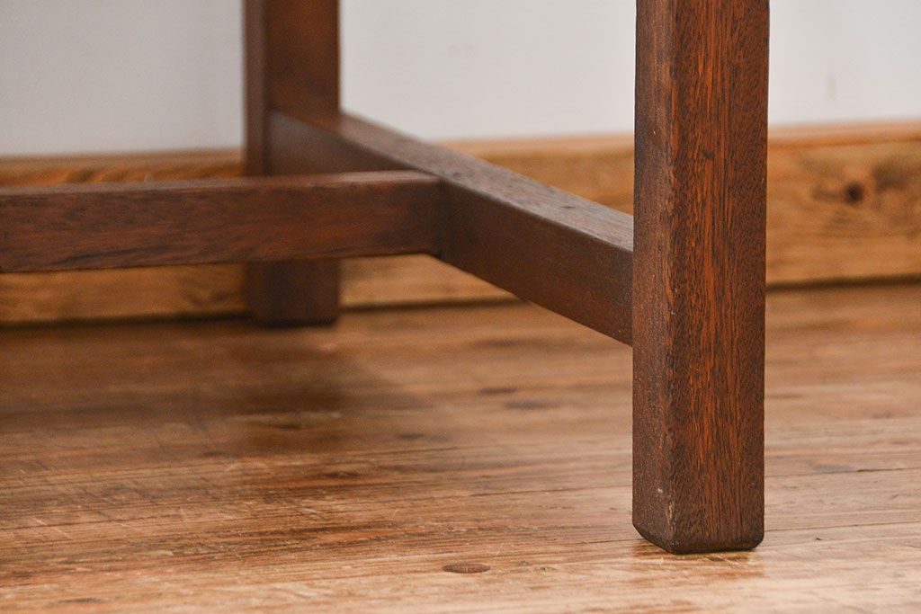 アンティーク家具　アンティーク 古い木のシンプルな作業台(テーブル、机)