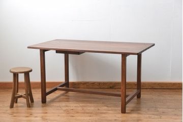 アンティーク家具　アンティーク 古い木のシンプルな作業台(テーブル、机)