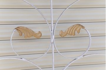 中古　大きなロートアイアンガーデンフェンス(3)(洋風フェンス、ヨーロッパ風フェンス、門扉、鉄柵)