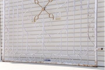 中古　ロートアイアンのガーデンフェンス(1)(洋風フェンス、ヨーロッパ風フェンス、門扉、鉄柵)