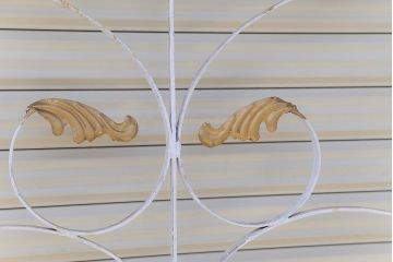 中古　ロートアイアンのガーデンフェンス(1)(洋風フェンス、ヨーロッパ風フェンス、門扉、鉄柵)