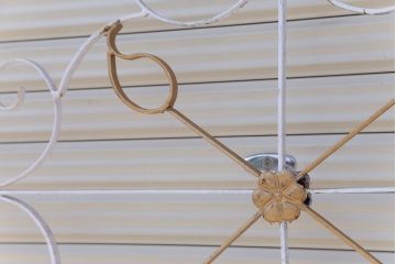 中古　ロートアイアンのガーデンフェンス(1)(洋風フェンス、ヨーロッパ風フェンス、門扉、鉄柵)