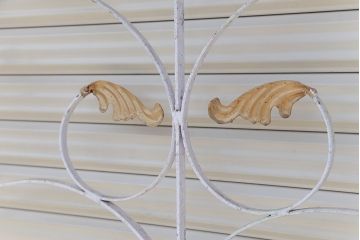 中古　ロートアイアンのガーデンフェンス(1)(洋風フェンス、ヨーロッパ風フェンス、門扉、鉄柵)