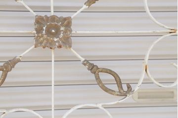 中古　ロートアイアンのガーデンフェンス(2)(洋風フェンス、ヨーロッパ風フェンス、門扉、鉄柵)