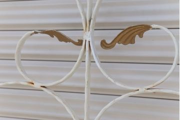 中古　ロートアイアンのガーデンフェンス(2)(洋風フェンス、ヨーロッパ風フェンス、門扉、鉄柵)