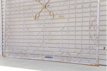 中古　ロートアイアンのガーデンフェンス(3)(洋風フェンス、ヨーロッパ風フェンス、門扉、鉄柵)