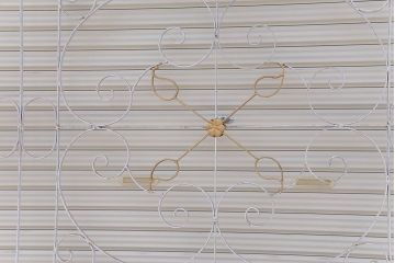 中古　ロートアイアンのガーデンフェンス(3)(洋風フェンス、ヨーロッパ風フェンス、門扉、鉄柵)