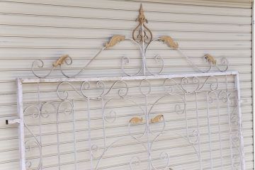 中古　ロートアイアンのガーデンフェンス(3)(洋風フェンス、ヨーロッパ風フェンス、門扉、鉄柵)