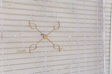 中古　ロートアイアンのガーデンフェンス(3)(洋風フェンス、ヨーロッパ風フェンス、門扉、鉄柵)