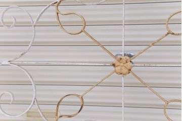 中古　ロートアイアンのガーデンフェンス(3)(洋風フェンス、ヨーロッパ風フェンス、門扉、鉄柵)