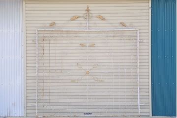 中古　大きなロートアイアンガーデンフェンス(8)(洋風フェンス、ヨーロッパ風フェンス、門扉、鉄柵)