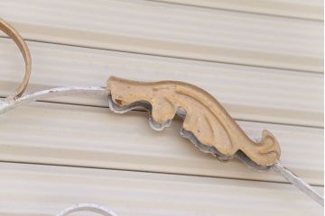 中古　大きなロートアイアンガーデンフェンス(8)(洋風フェンス、ヨーロッパ風フェンス、門扉、鉄柵)