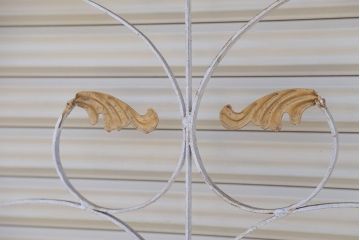 中古　大きなロートアイアンガーデンフェンス(8)(洋風フェンス、ヨーロッパ風フェンス、門扉、鉄柵)