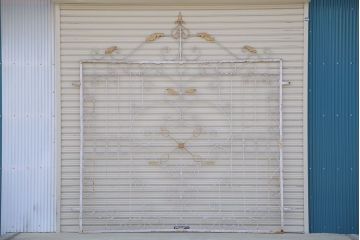 中古　洋風!大きなロートアイアンのガーデンフェンス(3)(ヨーロッパ風フェンス、門扉、鉄柵)