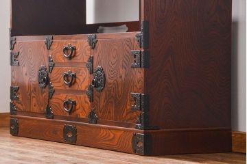 中古　伝統工芸 岩谷堂箪笥 飾り棚(サイドボード)