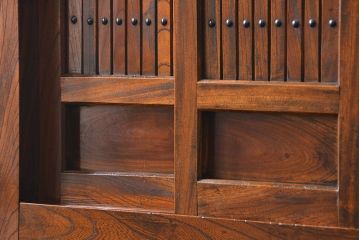 アンティーク家具　古民具・骨董　希少!前面欅材三尺水屋箪笥(食器棚、時代箪笥、収納棚)