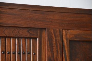 アンティーク家具　古民具・骨董　希少!前面欅材三尺水屋箪笥(食器棚、時代箪笥、収納棚)