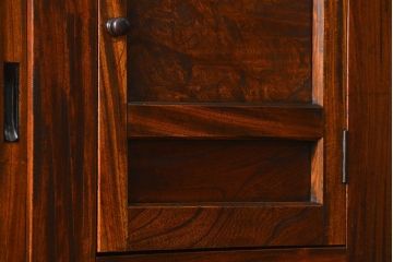 アンティーク家具　古民具・骨董　希少!前面欅材三尺水屋箪笥(食器棚、時代箪笥、収納棚)