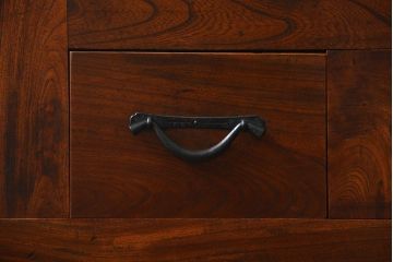 アンティーク家具　古民具・骨董　希少!前面欅材三尺水屋箪笥(食器棚、時代箪笥、収納棚)