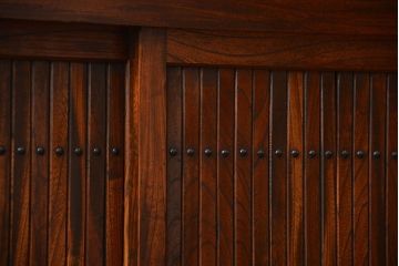 アンティーク家具　古民具・骨董　希少!前面欅材三尺水屋箪笥(食器棚、時代箪笥、収納棚)