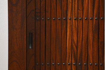 アンティーク家具　古民具・骨董　希少!前面欅材三尺水屋箪笥(食器棚、時代箪笥、収納棚)