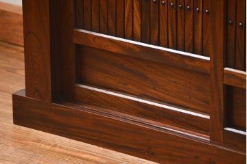 アンティーク家具　古民具・骨董　希少!前面欅材三尺水屋箪笥(食器棚、時代箪笥、収納棚)