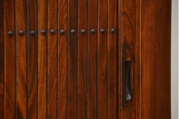 アンティーク家具　古民具・骨董　希少!前面欅材三尺水屋箪笥(食器棚、時代箪笥、収納棚)