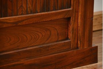 アンティーク家具　古民具・骨董　希少!前面欅材三尺水屋箪笥(食器棚、時代箪笥、収納棚)