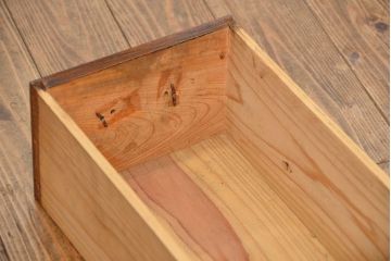 アンティーク家具　古民具・骨董　希少!前面欅材三尺水屋箪笥(食器棚、時代箪笥、収納棚)