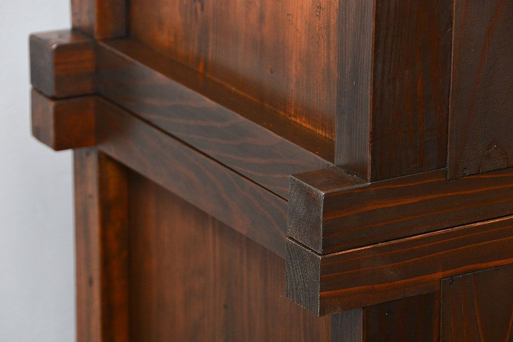 アンティーク家具　古民具・骨董　希少!前面欅材三尺水屋箪笥(食器棚、時代箪笥、収納棚)