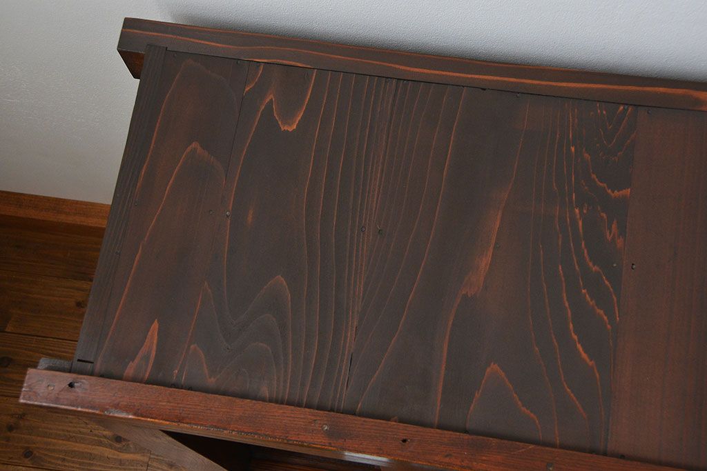 アンティーク家具　古民具・骨董　希少!前面欅材三尺水屋箪笥(食器棚、時代箪笥、収納棚)