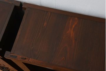アンティーク家具　古民具・骨董　希少!前面欅材三尺水屋箪笥(食器棚、時代箪笥、収納棚)