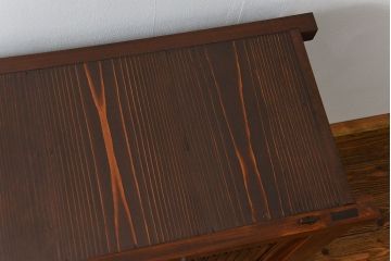 アンティーク家具　古民具・骨董　希少!前面欅材三尺水屋箪笥(食器棚、時代箪笥、収納棚)