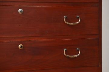 アンティーク家具　アンティーク 古い木のシンプルな三段重ね時代箪笥(チェスト)