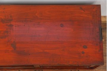 アンティーク家具　アンティーク 前面欅材の味わい深い時代箪笥ローボード(タンス、収納棚)